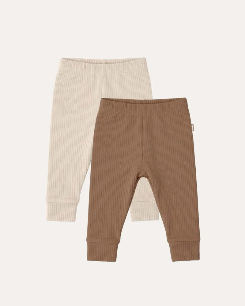 BABYGO® Gerippte Baby-Leggings | 2er-Pack
