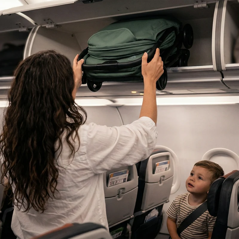 Luxuriöser Easy² Leichtbau-Kinderwagen – Grün