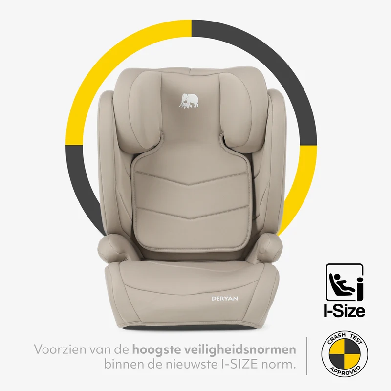 Charlie Basic i-Size Autostoel - Vanaf 3,5 jaar tot ca. 12 jaar -groep 2/3 - 100-150 cm - Truffle Nougat