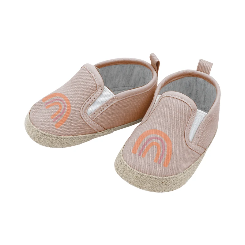 Maximo Hausschuhe Slipper sand/rose Regenbogen 20 Schuhgröße