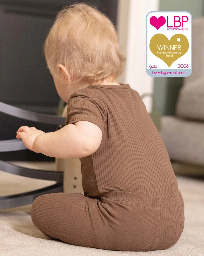 BABYGO® Mocha Kurzer Rippstrick-Body & Leggings