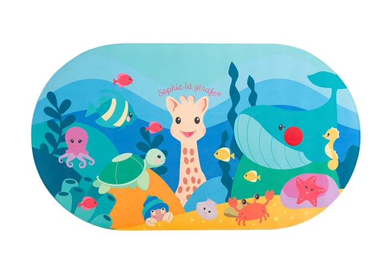 Vulli Kinder Baby Anti-Rutsch Badewannen Matte Bath Mat 70x39 cm Sophie la girafe, mit Hitzesensor