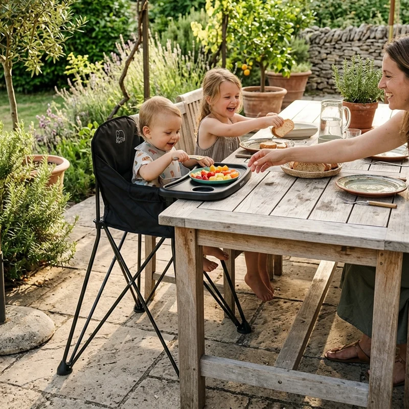 Pop 'N Sit draagbare kinderstoel - Opvouwbare kinderstoel - Inclusief handige meeneemtas - Zwart