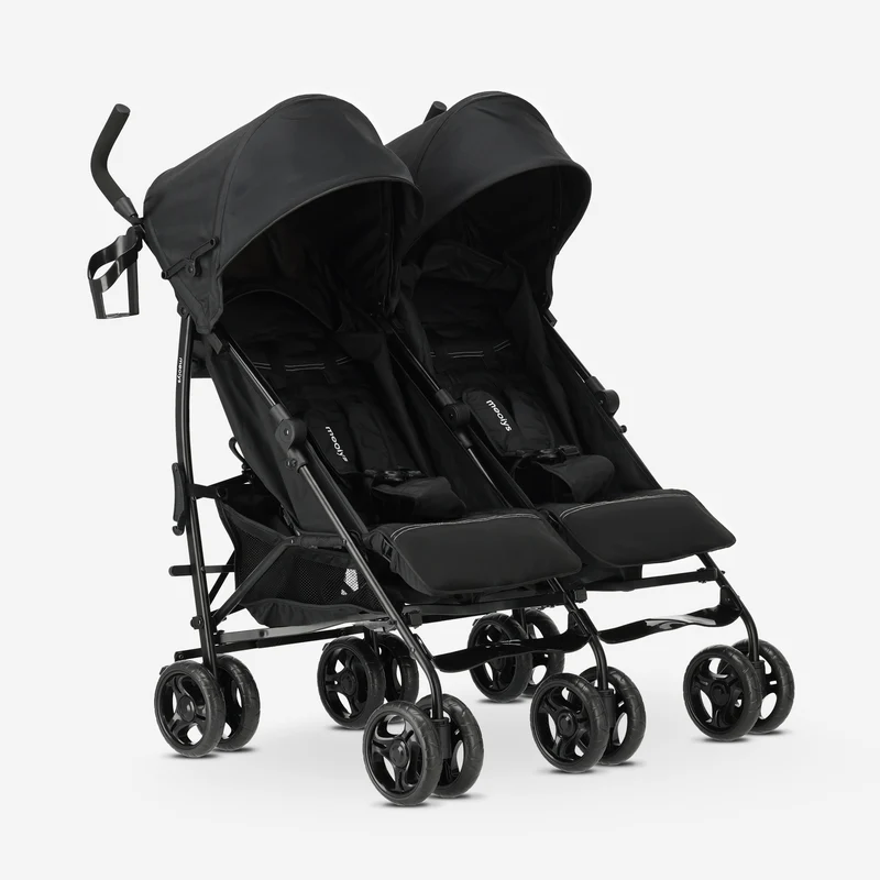 Miles Duo Buggy – Zwillingsbuggy – Leichter Doppelbuggy – Schwarz