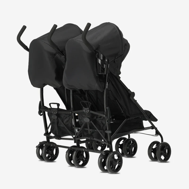 Miles Duo Buggy – Zwillingsbuggy – Leichter Doppelbuggy – Schwarz