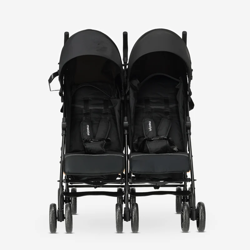 Miles Duo Buggy – Zwillingsbuggy – Leichter Doppelbuggy – Schwarz