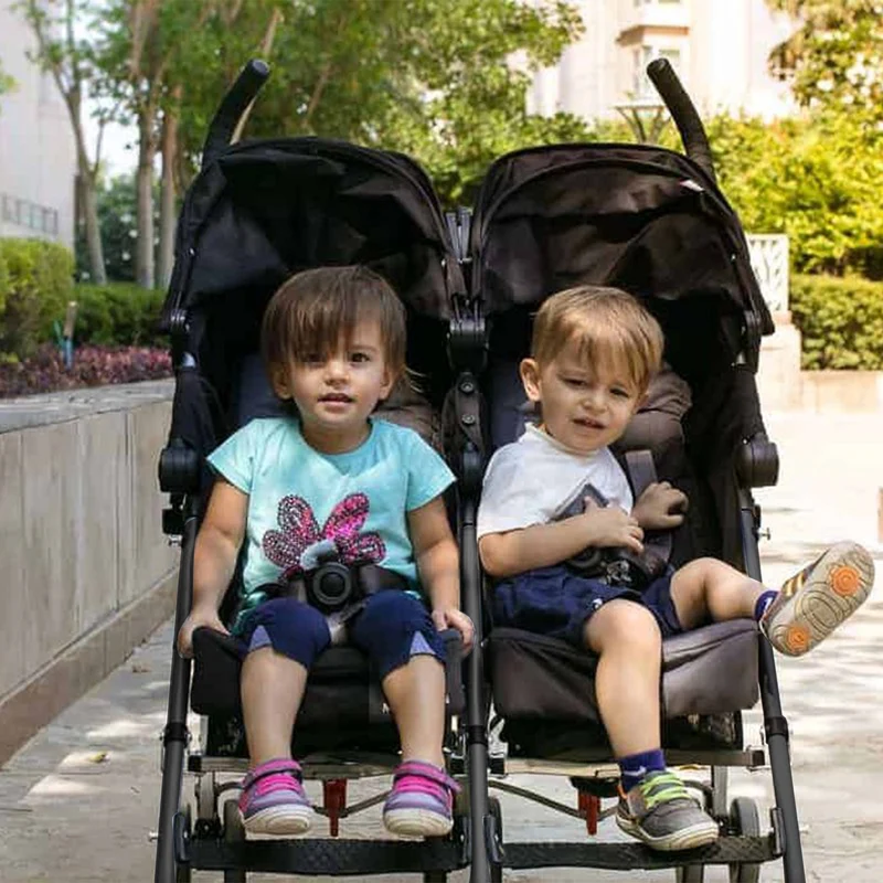 Miles Duo Buggy – Zwillingsbuggy – Leichter Doppelbuggy – Schwarz