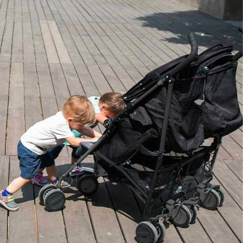Miles Duo Buggy – Zwillingsbuggy – Leichter Doppelbuggy – Schwarz