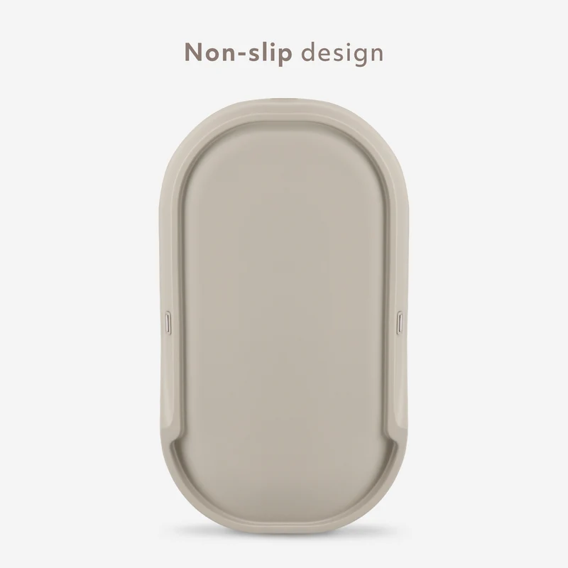 Wasserdichte Wickelauflage mit erhöhten Rändern – Taupe