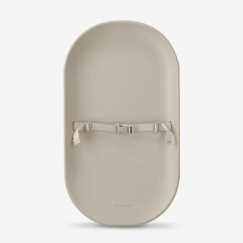 Wasserdichte Wickelauflage mit erhöhten Rändern – Taupe