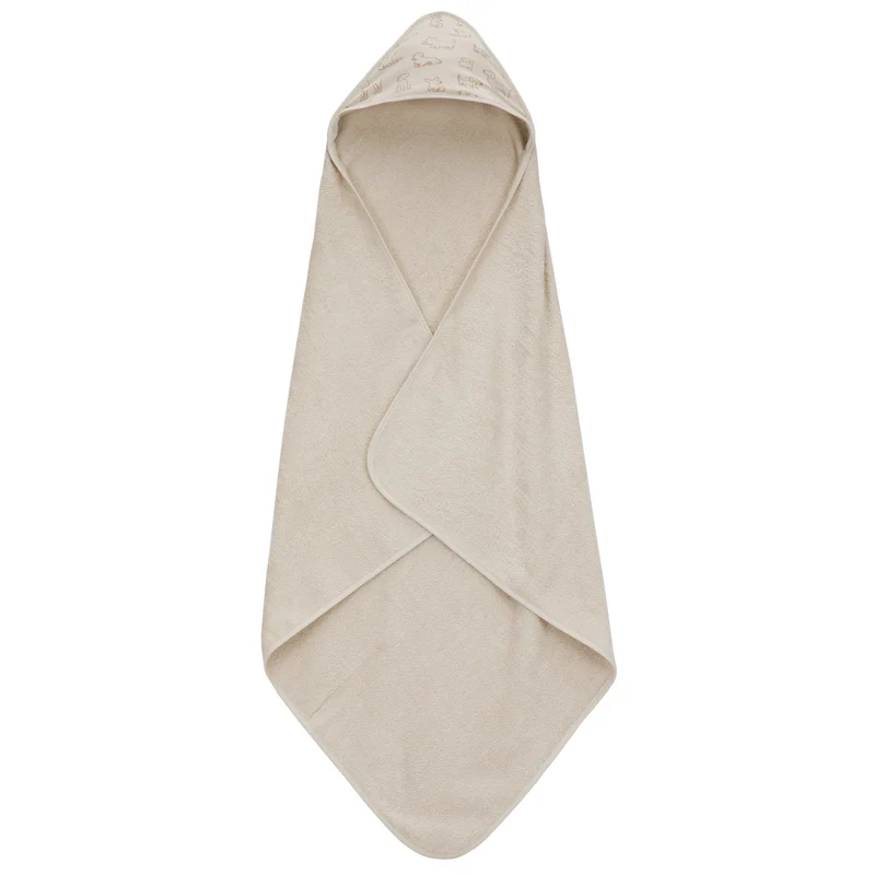 Fillikid Kapuzenbadetuch Set Hund Beige 100x100cm