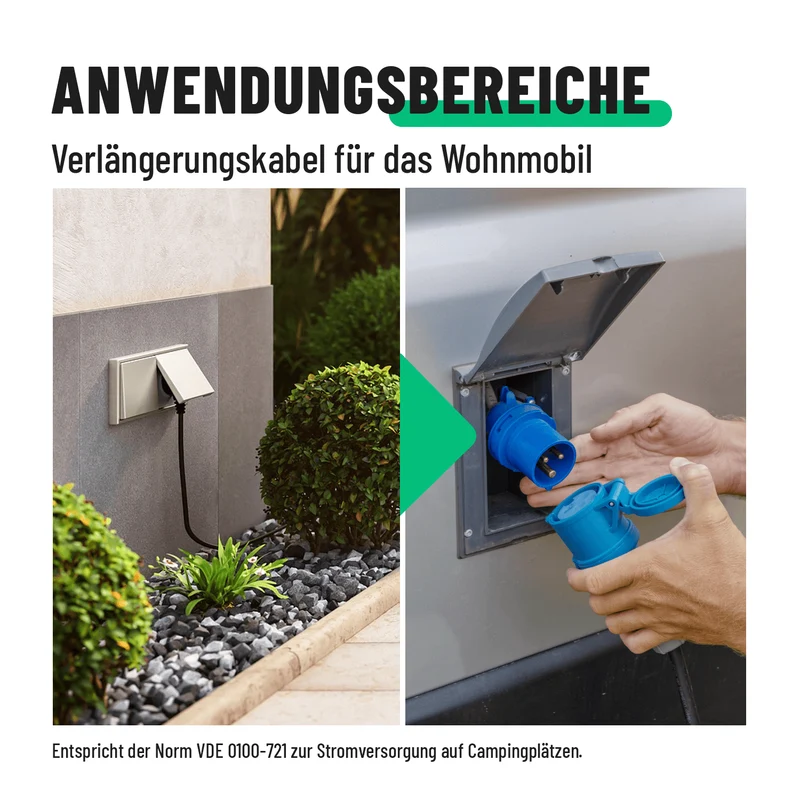 Schuko-auf-CEE-Adapter, 16 A, IP44
