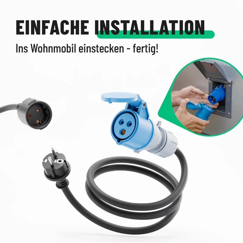 CEE-Schuko-Adapterset, 16 A, IP44