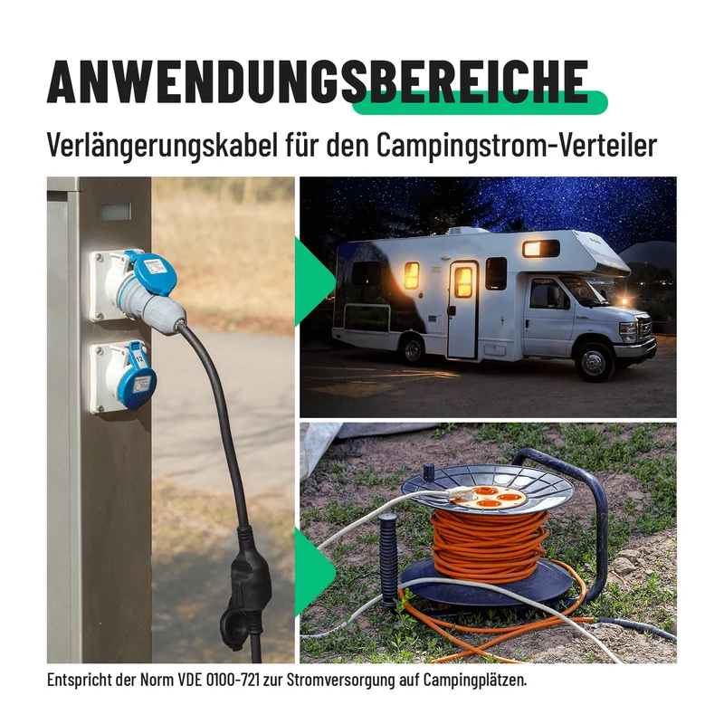 CEE-Schuko-Adapterset, 16 A, IP44