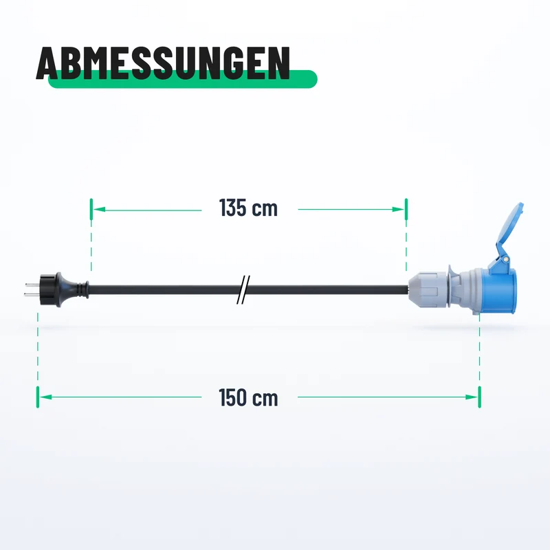 CEE-Schuko-Adapterset, 16 A, IP44