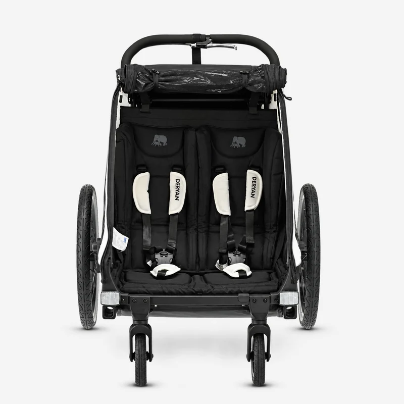 Luxus-Fahrradanhänger V2 – Wanderwagen – Laufkinderwagen Cream
