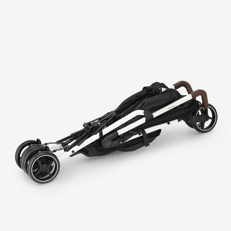 Bobbie Regenschirm-Kinderwagen bis 22 kg – Weißer Rahmen/Schwarz