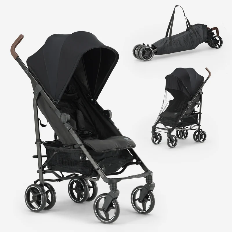 Bobbie Regenschirm-Kinderwagen bis 22 kg – Schwarz