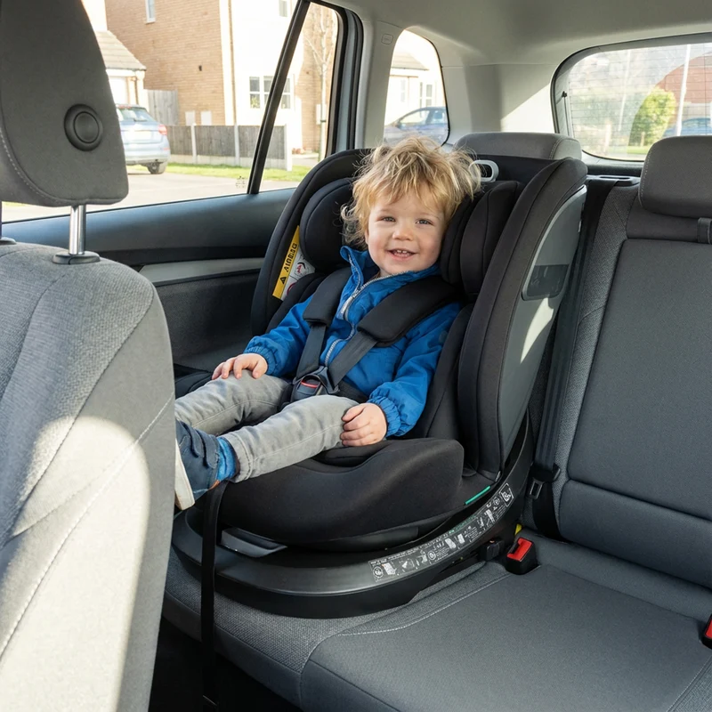 Cassie Luxe i-Size-Autokindersitz 0–36 kg, Isofix, 360° – Schwarz