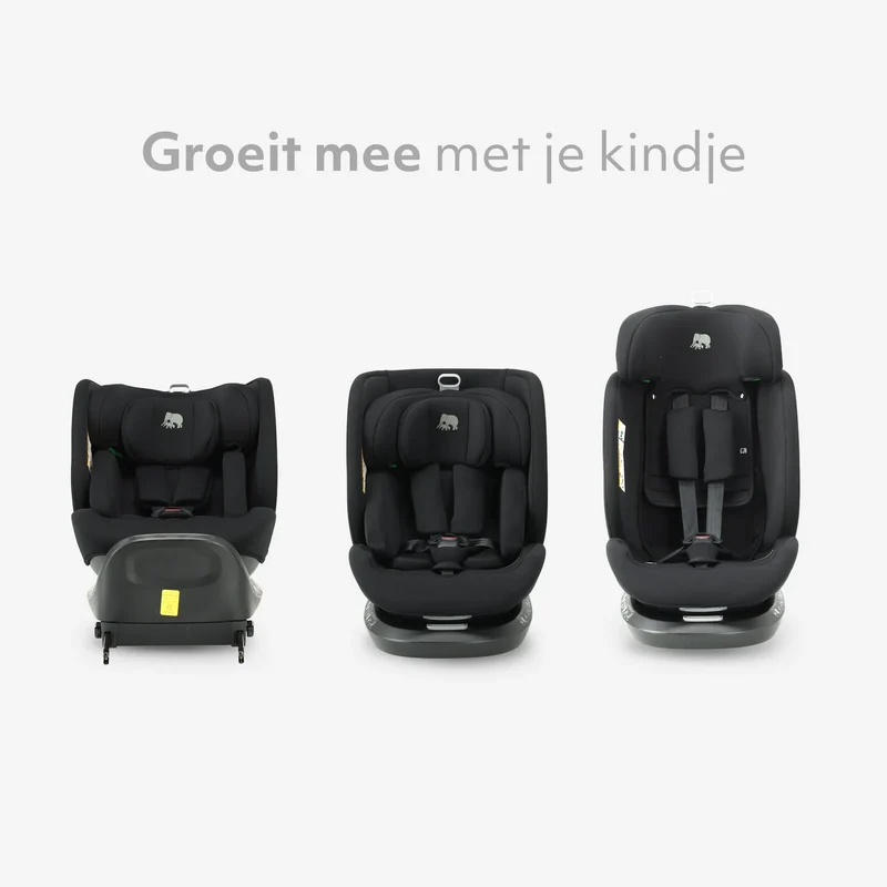 Cassie Luxe i-Size-Autokindersitz 0–36 kg, Isofix, 360° – Schwarz