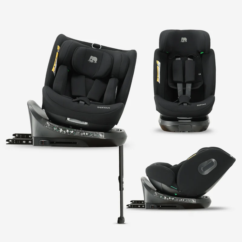 Carly Luxe i-Size-Autokindersitz 0–36 kg, Isofix, 360° – Schwarz
