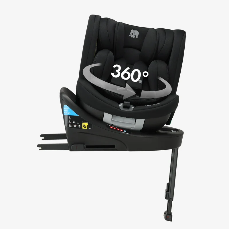 Chase Luxe i-Size-Autokindersitz 0–36 kg, Isofix, 360° – Schwarz