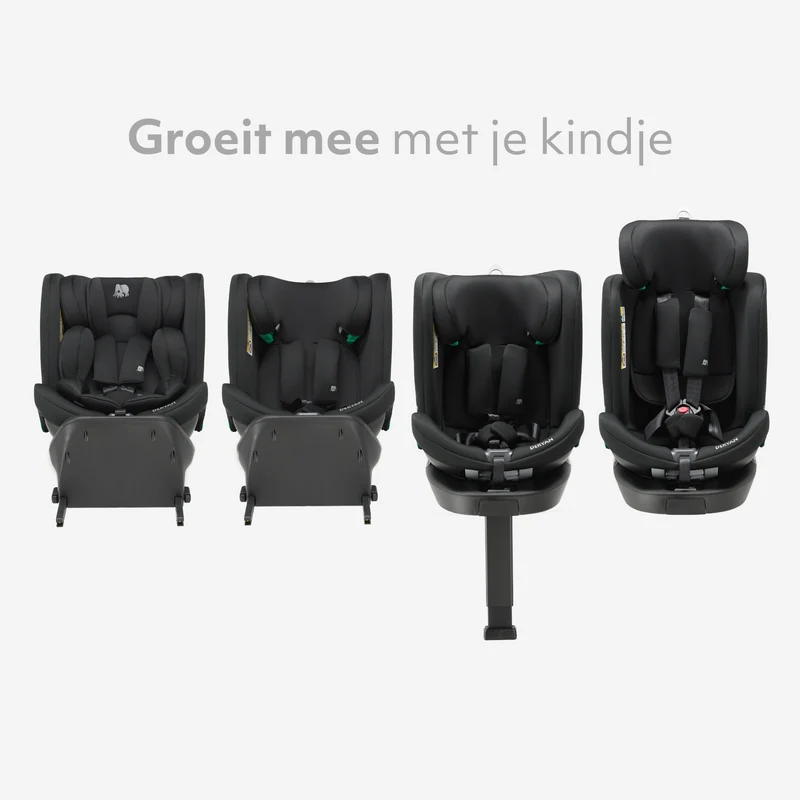 Chase Luxe i-Size-Autokindersitz 0–36 kg, Isofix, 360° – Schwarz