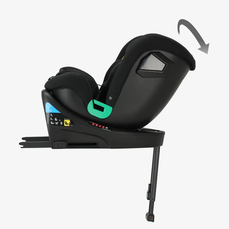 Chase Luxe i-Size-Autokindersitz 0–36 kg, Isofix, 360° – Schwarz