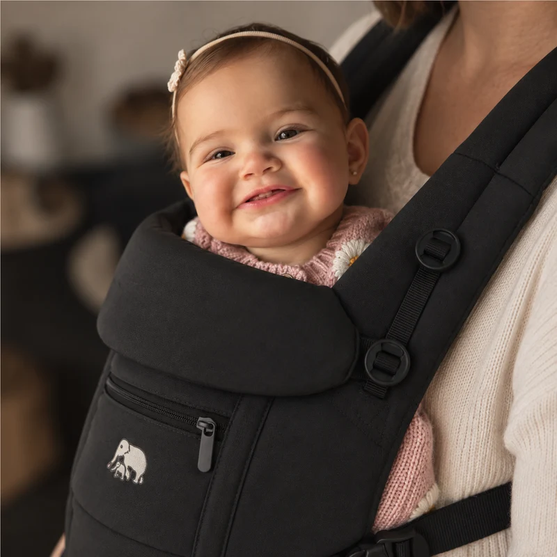 Deryan Ergonomische Babytrage - Bauchtrage 4-in-1 - Schwarz