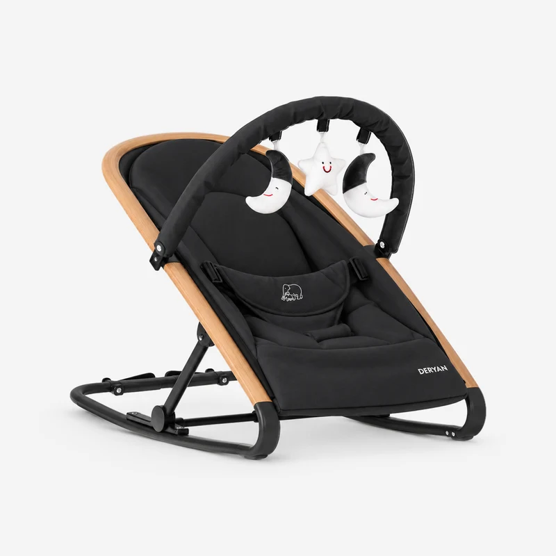 Deryan Rocker Luxe 2-in-1-Wippe - Schwarz