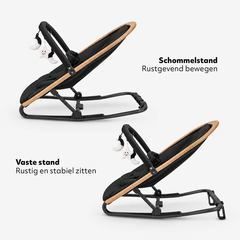 Deryan Rocker Luxe 2-in-1-Wippe - Schwarz