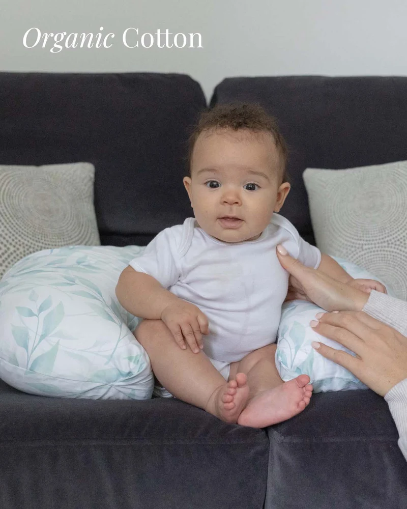 BABYGO® Stillkissen mit grünem Blattmuster (ohne Verpackung)