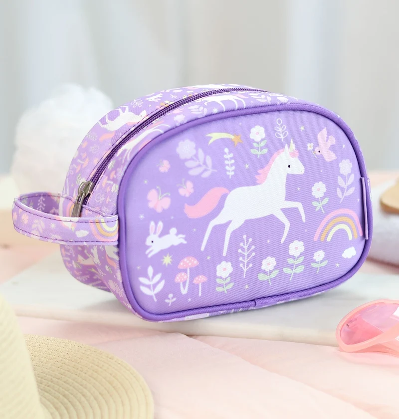 ALLC Kinder Reisegepäck Set Einhorn Lila 4tlg