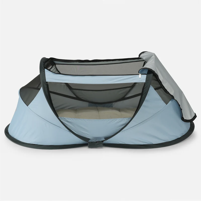 BabyBox Babyzelt Campingbett + Baumwolldecke – Sky Blue