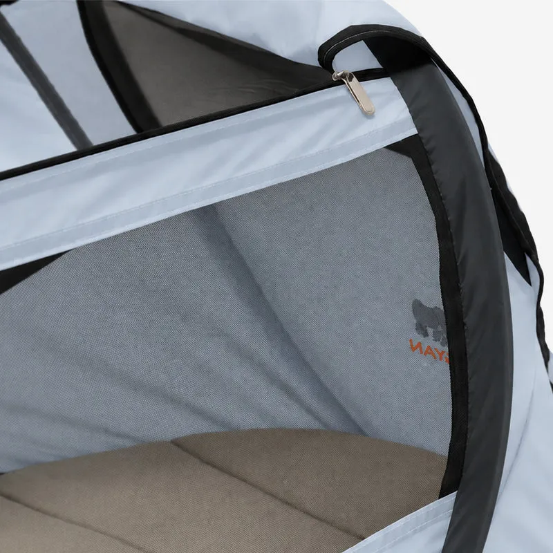 BabyBox Babyzelt Campingbett + Baumwolldecke – Sky Blue