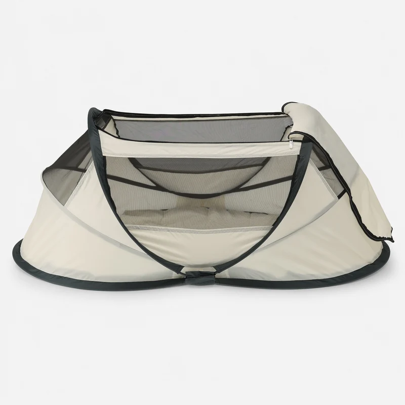 BabyBox Babyzelt Campingbett + Baumwolldecke – Creme