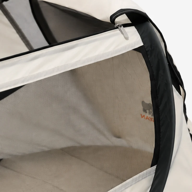 BabyBox Babyzelt Campingbett + Baumwolldecke – Creme