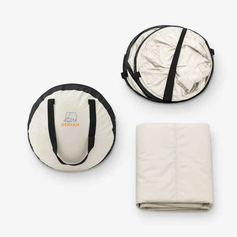 BabyBox Babyzelt Campingbett + Baumwolldecke – Creme