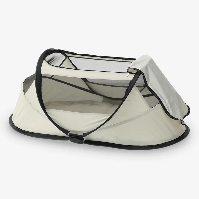 BabyBox Babyzelt Campingbett + Baumwoll-Decke – Elfenbein