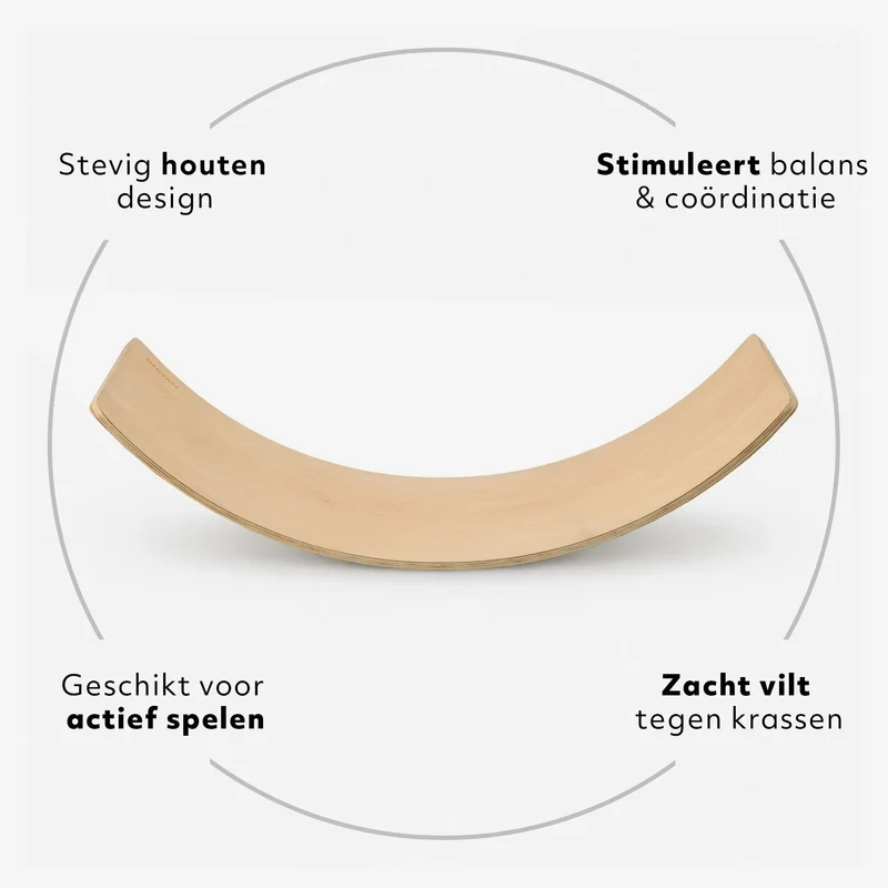 Balance Board Holz mit Filz 80 cm