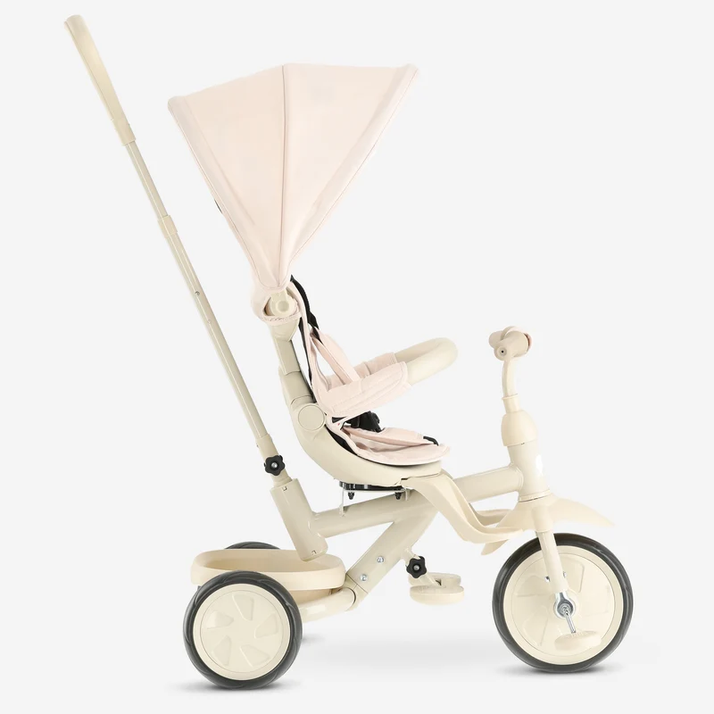 Adventurer Driewieler met duwstang Beige