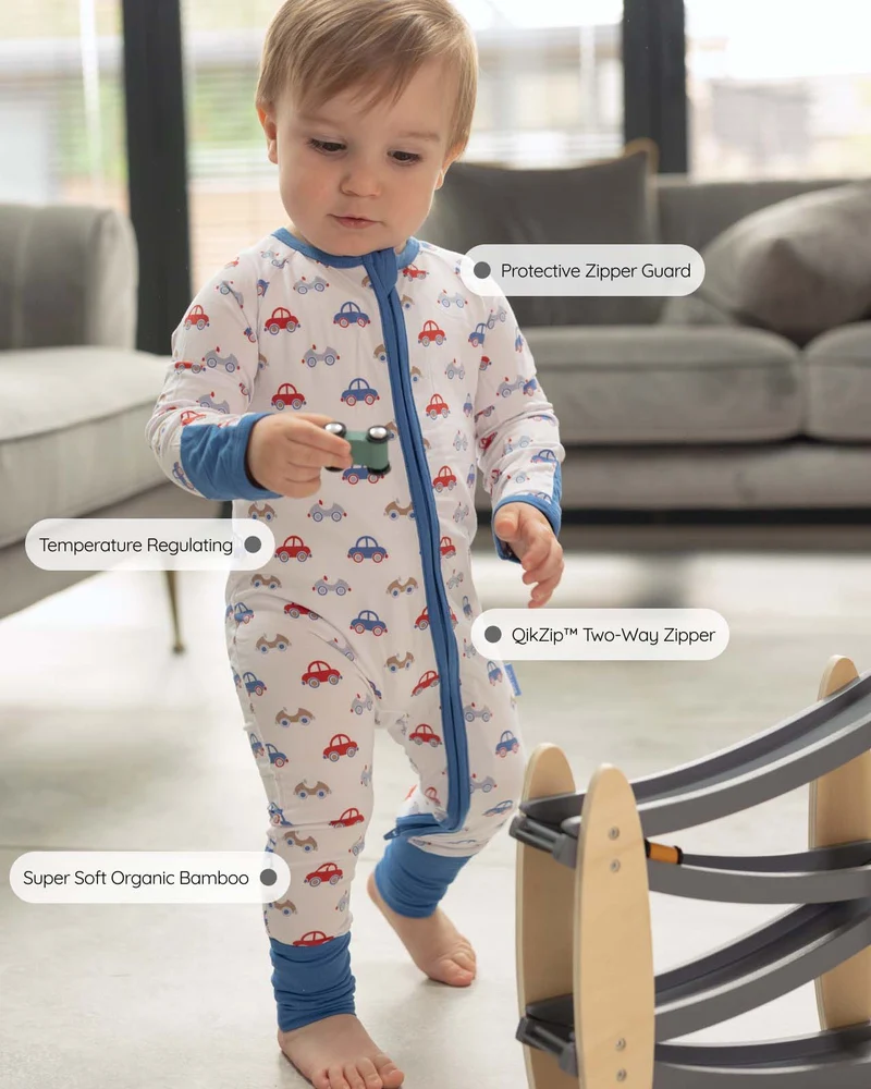 BABYGO® Schlafanzug mit Reißverschluss | 3er-Pack