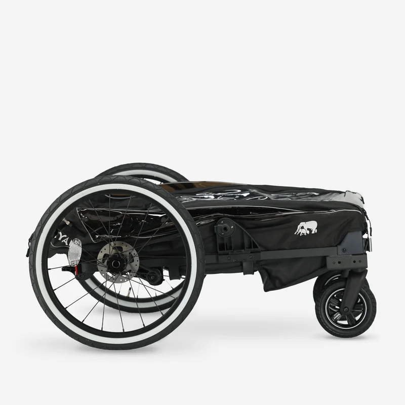 Luxe Fietskar V2 - Wandelwagen - Hardloopkinderwagen Zwart