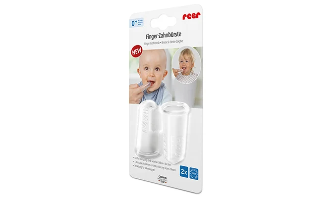 reer BabyCare Finger Zahnbürste 2er aus Silikon, 0m+