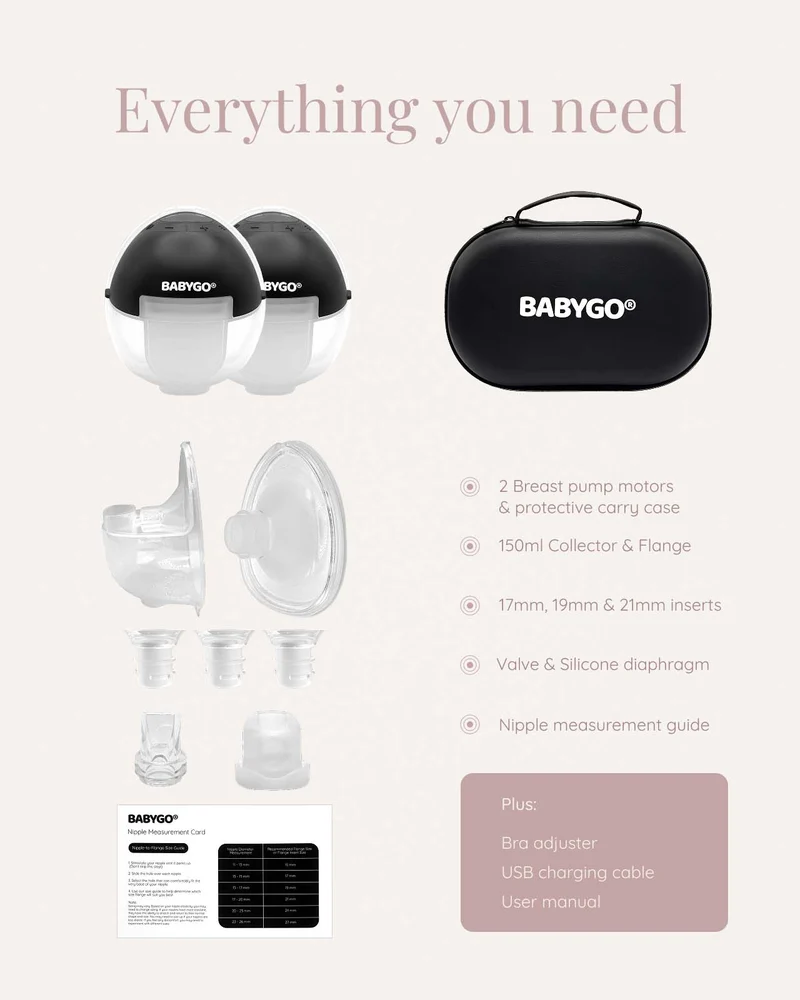 BABYGO® Air™ Elektrische Milchpumpe Doppel