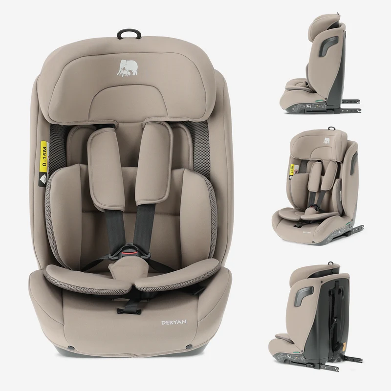 Carter Luxe i-Size/isofix Autostoel 76-150 cm - 9-36 kg - Diepe zitting - Afstelbare hoofdsteun - Veiligheidssystemen - Eenvoudig te reinigen - Groep 1/2/3 - Truffle Nougat