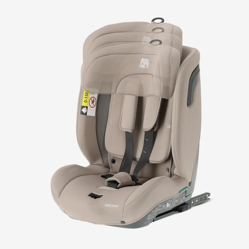 Carter Luxe i-Size/isofix Autostoel 76-150 cm - 9-36 kg - Diepe zitting - Afstelbare hoofdsteun - Veiligheidssystemen - Eenvoudig te reinigen - Groep 1/2/3 - Truffle Nougat