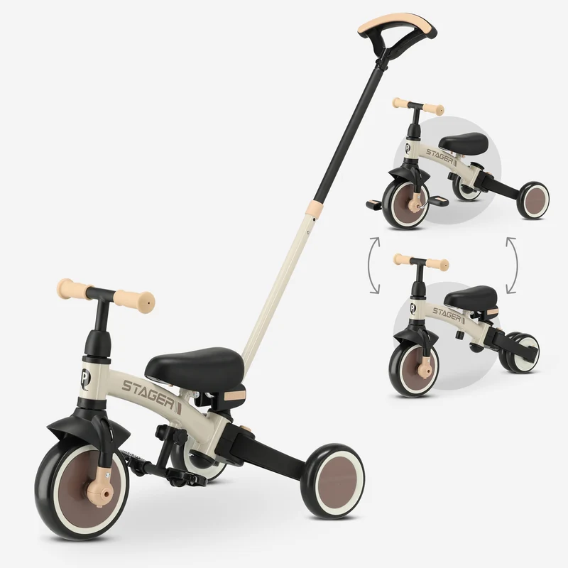 Qplay Stager 3-in-1 Driewieler - Bruin