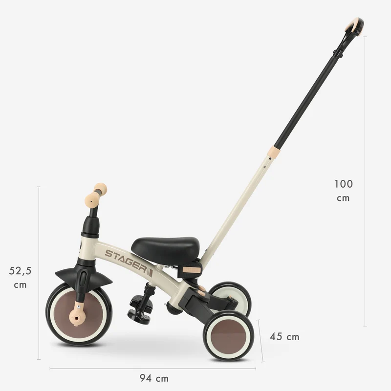 Qplay Stager 3-in-1 Driewieler - Bruin
