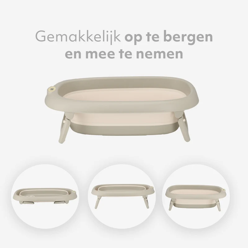 Opvouwbaar Babybad met Thermometer - Peuterbadje - Babybadje- Babyspullen - Babybadje met standaard - baby bad - Kinderbadje - Babyspullen - Baby bad set